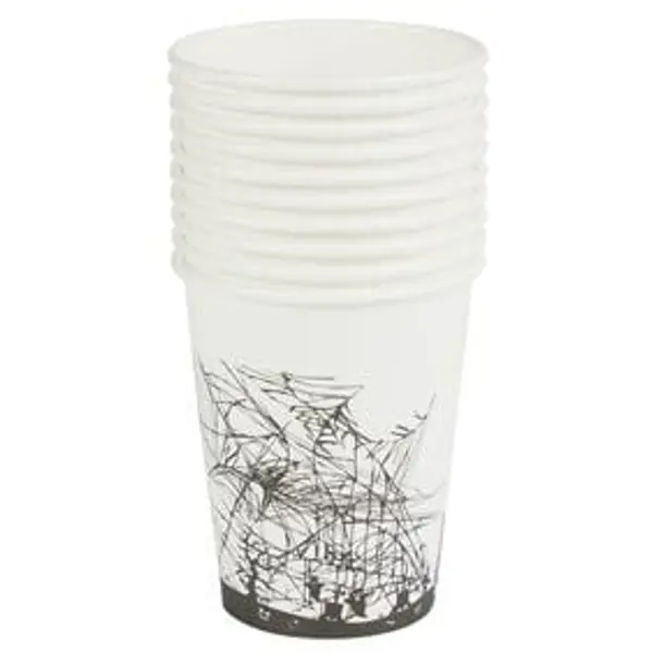 Gobelet en carton Halloween motif toile et fantôme 25cl x10