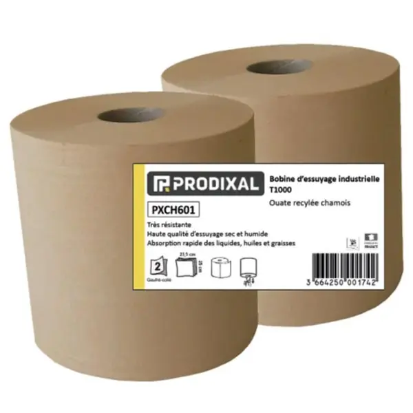 Bobine Ouate Essuyage Industriel Chamois Lot De 2 Prodixal