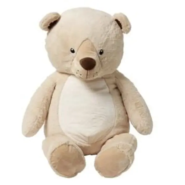 Peluche ours polyester 110x50x40cm beige