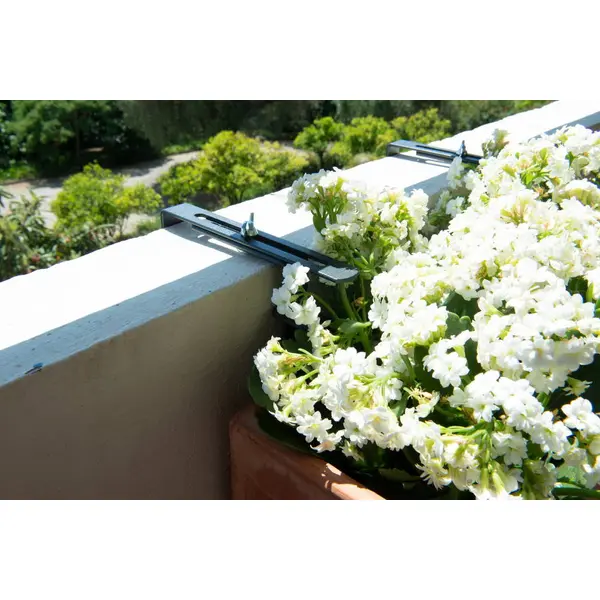 Lot de 2 supports tout reglable pour jardinière - 16 à 26 cm - Acier époxy - Louis Moulin