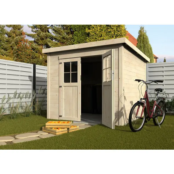 Abri de jardin en bois "TONY" toit plat 19mm 6,4m²