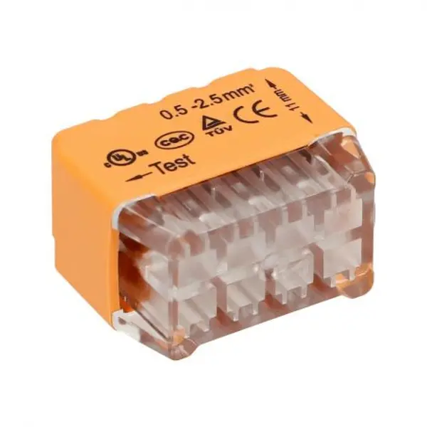 Boite de 50 connecteurs électriques rapides 8 fils rigides 0,5 à 2,5mm² - Certifié TUV