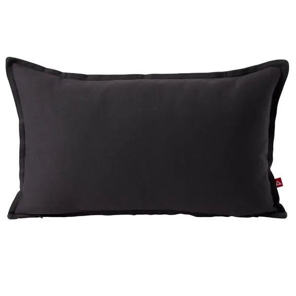 Housse de coussin coton Panama 30x50cm gris