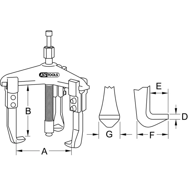 Extracteurs universels hydrauliques à trois griffes
