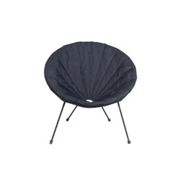 Housse de fauteuil de jardin Urban tissu déperlant - Noir - Ø85xH37 cm