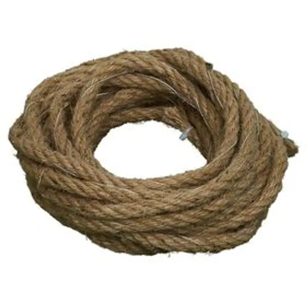 Guirlande solaire en jute 60 LED blanc chaud 5,6m