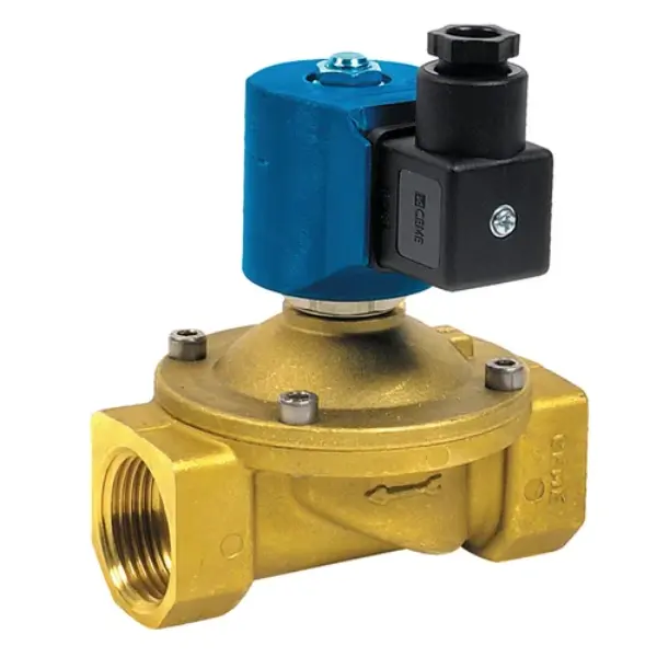 Électrovanne laiton normalement fermée VSO84 Femelle - Femelle 220v 10bars