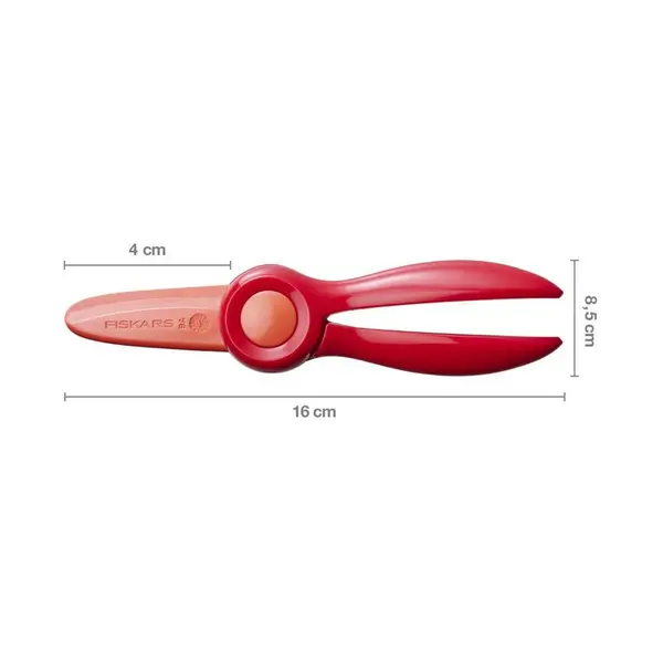 Premiers ciseaux pour enfants à partir de 2 ans - lames en plastique - rouge - FISKARS