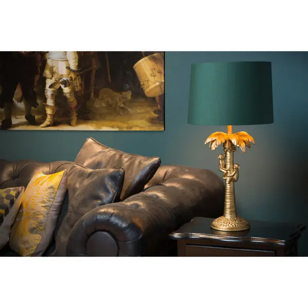 Lampe à poser Coconut verte et dorée E27 40 W LUCIDE