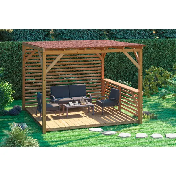 Pergola bois massif "New Concept" 3 x 3 mètres