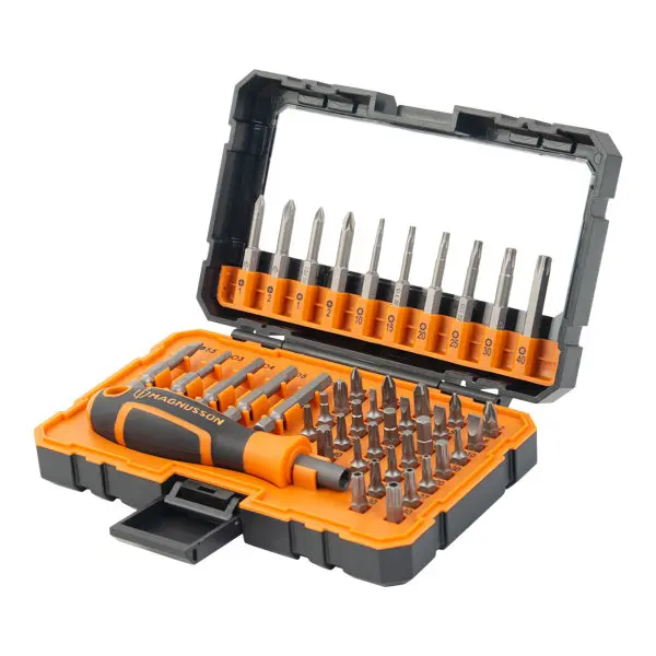 Coffret de 44 embouts en acier S2 et poignée ergonomique