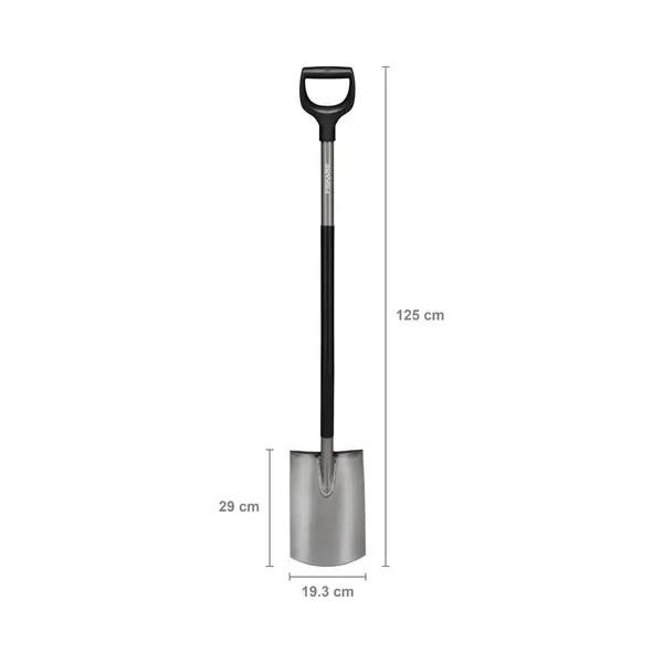 Bêche ronde Ergonomic (grise) - FISKARS