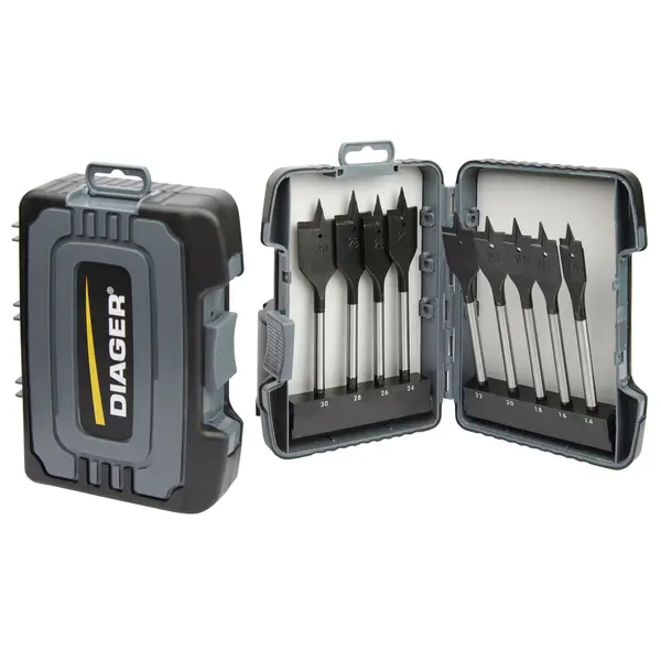 Coffret 9 Mèches bois plate - 925C