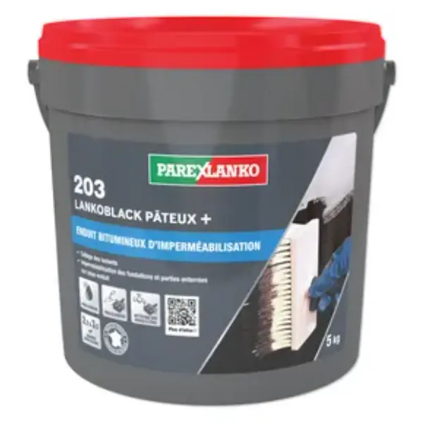 Enduit bitumineux - 203 Lankoblack pâteux + seau 5 kg