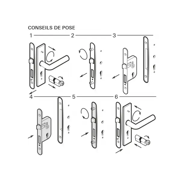 Boit. de serr. enc. Secury à cylindre pour porte d'entrée, axe 55mm, 5pts, car. 8, H. 2285mm, 6-26463-01-0-1 - FERCO by THIRARD