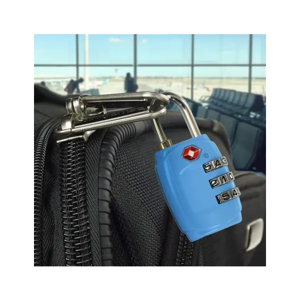 Cadenas à combinaison TSA, 3 chiffres, voyage, anse acier, 30mm - THIRARD