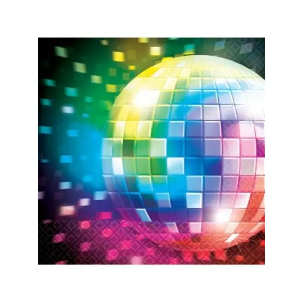 Serviettes papier disco fever x16 511222