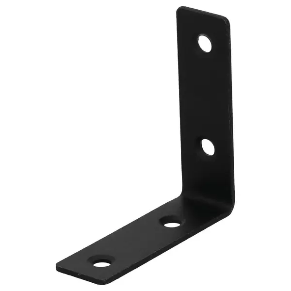 Equerre acier zingue noire 60x60x18, SUKI - SUKI