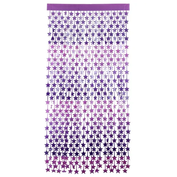 Rideau de porte étoile 200x100cm violet
