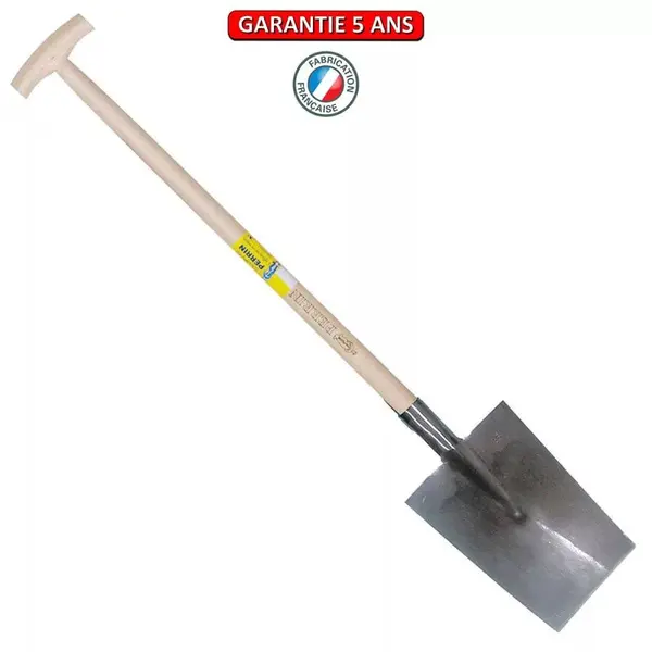 Louchet Senlis de 30 cm - emmanché béquille fraisée 80 cm - PERRIN