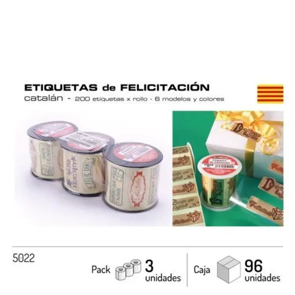 Etiquetas Rollo Surt.Catalan(200) R-5022