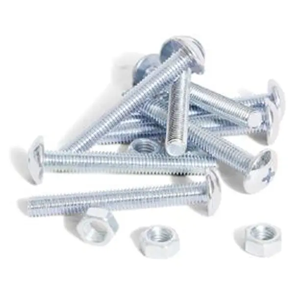 8 boulons poêlier cruciforme acier zingué - 5x40 mm