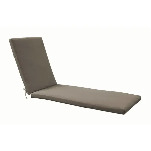 Lot de 2 Coussins taupe pour Lit de soleil avec ouate - déhoussables - PROLOISIRS