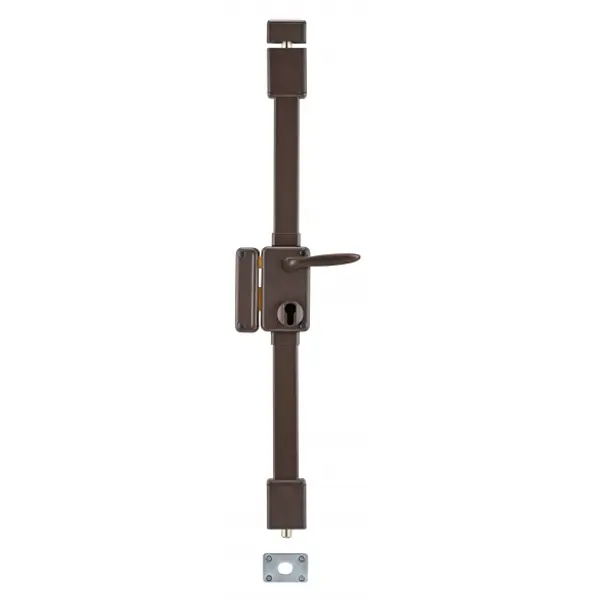 Boitier de serrure en applique Beluga à fouillot pour porte d'entrée, gauche, 3 pts, axe 45mm, marron - THIRARD