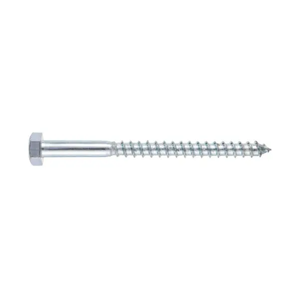 Boite de 2 kg de tirefonds tête hexagonale 8 x 140 mm acier au carbone
