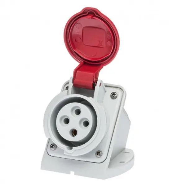 Socle de prise triphasé 16A 3P+T en saillie - Étanche IP44 - IDE