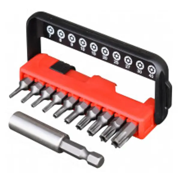 Jeu de 10 embouts s2 + porte-embouts Ph1 / Ph2 / Ph3 / Pz1 / Pz2 / Pz3 / TT15 / TT20 / TT25 / TT30 / Porte-embouts - TECHMAN