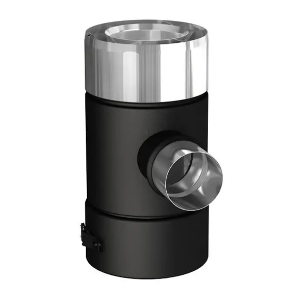 Té 90° - Apollo Pellets 2.0 - noir Ø80/130 mm - piquage d’air Ø60 mm - Joncoux