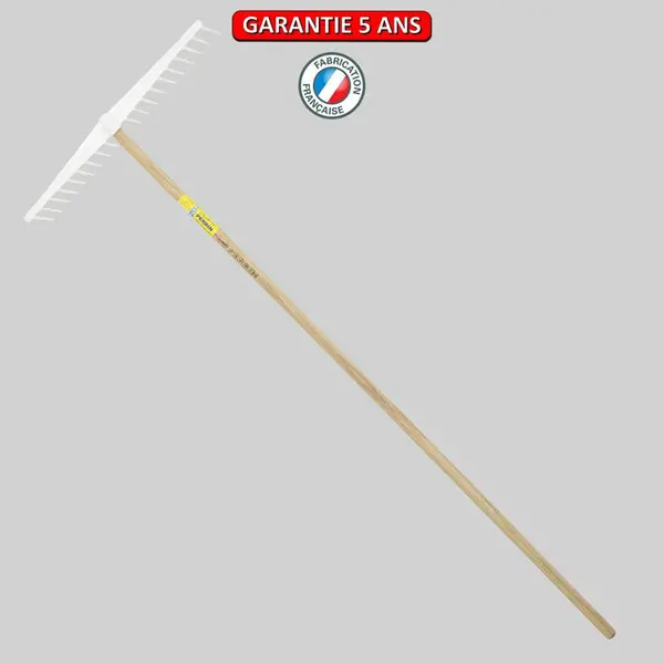 Râteau polypro multi usage 63 cm manche 1,80 m, pour le jardin et le potager - PERRIN