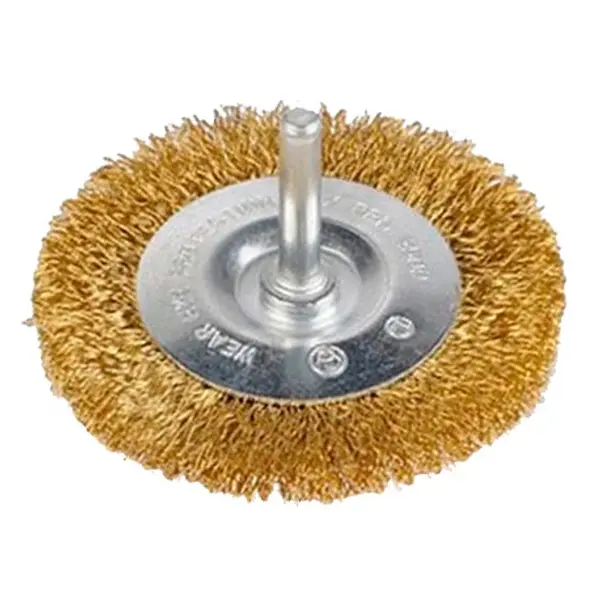 Brosse métallique rotative laiton plate Ø 75 mm - Kreator