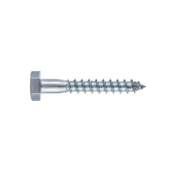 Boite de 2 kg de tirefonds tête hexagonale 6 x 50 mm acier au carbone