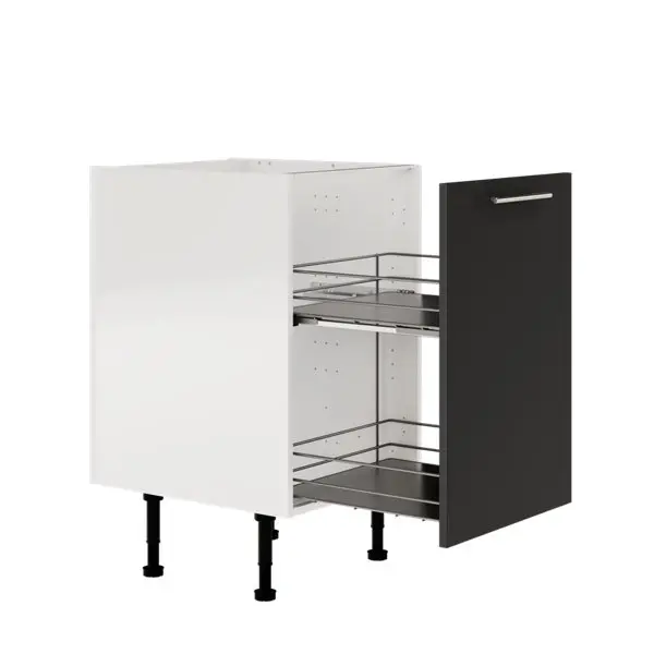 Meuble de rangement bas 50 cm anthracite mat DORICE