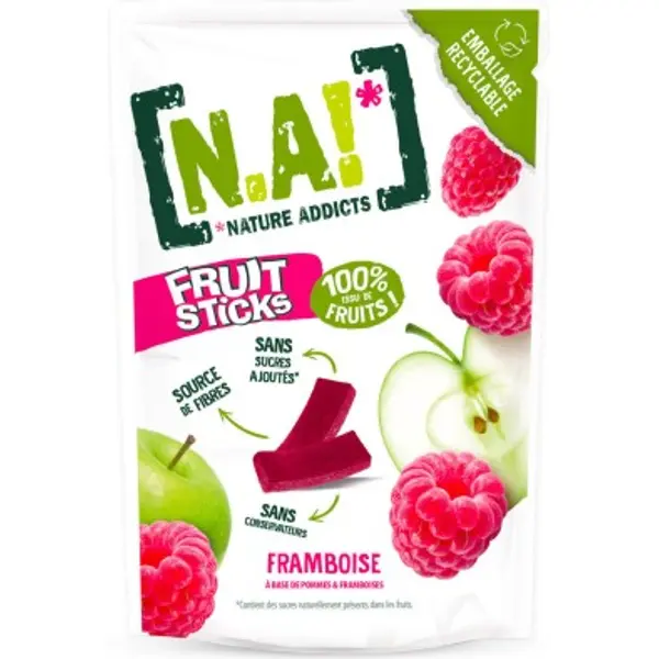 Bonbons fruits sticks Framboise - N.A - 40g
