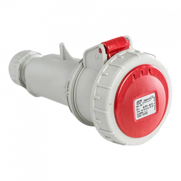 Fiche femelle triphasé 16A 3P+T 380V - 4 broches - Étanche IP67 - IDE