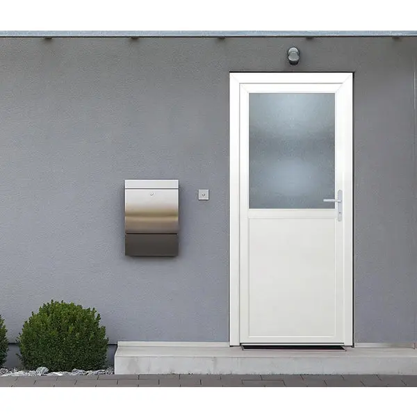 Bloc-porte de service vitré PVC poussant gauche - H. 205 x L. 80 cm