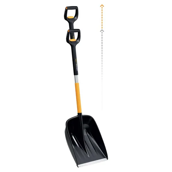 Pelle poussoir à neige télescopique X-series - poignée coudée en forme de D - FISKARS