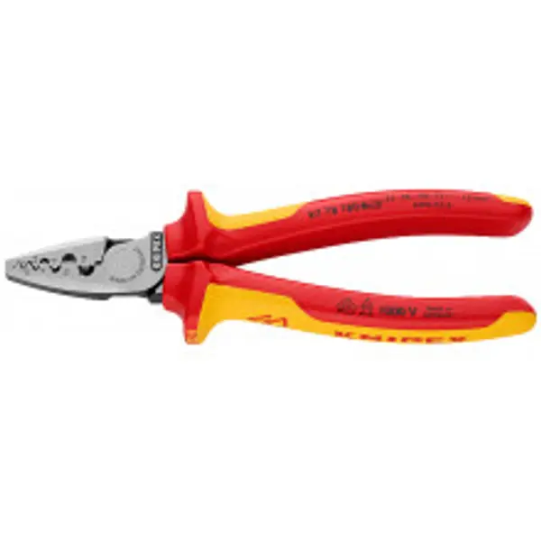 Pince a sertir les embouts de câble 1000v 97.78.180SB 180 mm 254 g - KNIPEX