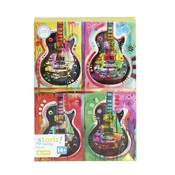 Puzzle ado 1000 pièces guitare coloré