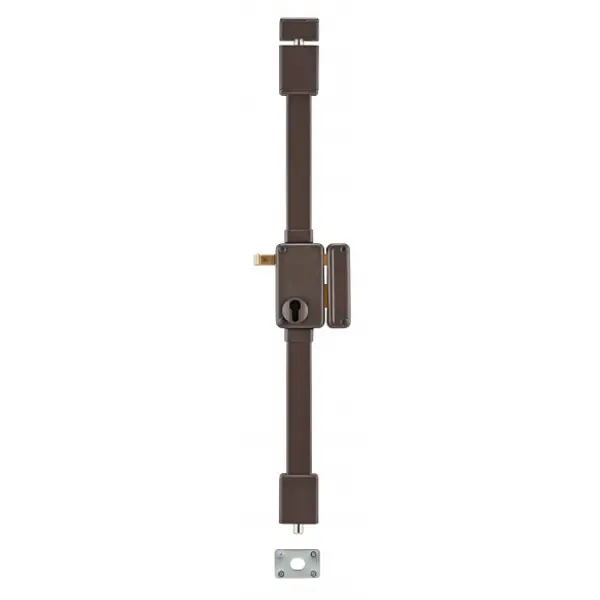 Boitier de serrure en applique Beluga à tirage pour porte d'entrée, droite, 3 pts, axe 45mm, marron - THIRARD
