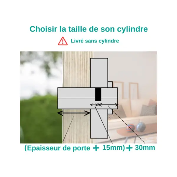 Boitier de verrou double entrée Rafale pour porte d'entrée à cylindre, acier, epoxy bonze - THIRARD