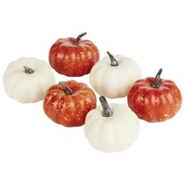 Citrouille décorative plastique Halloween x6