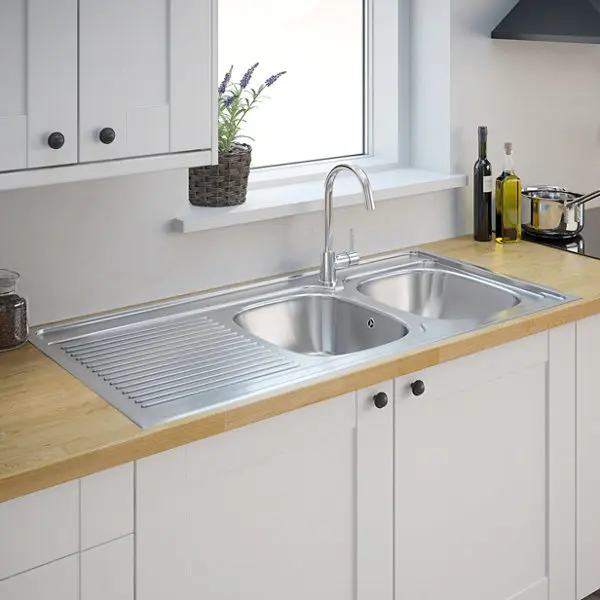 Évier de cuisine inox "MAYR" - 2 cuves