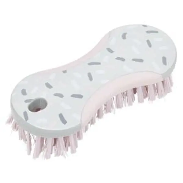Brosse de nettoyage décorée 16x7x3,5cm rose