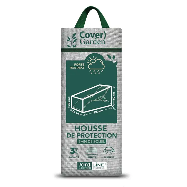 Housse de protection - Cover Garden - pour bain de soleil 200 x 75 x 60/30 cm - Jardiline