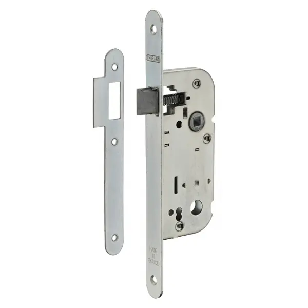 Serrure encastrable bec de cane pour porte intérieure, axe 40mm, bouts ronds - THIRARD