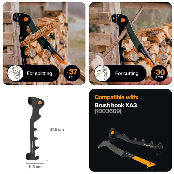 Support mural - X-Series 1079158 - fixation pour appareil à bois d’allumage - FISKARS